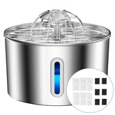 BalimoPet cat water fountain front view with large 74oz tank for convenient hydration.