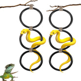 Ball Python Tank Accessory interlocking rings for climbing enrichment and muscle toning