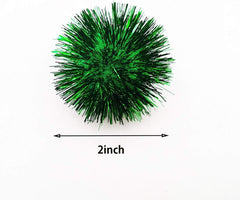 BallHull glitter pom ball 2in closeup shows sparkly texture for engaging play