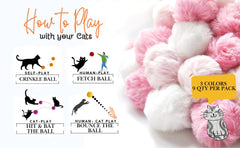 BALLMIE 9-pack catnip ball pack displays ample variety for multi-cat homes.
