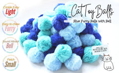 BALLMIE cat toy ball blue with bell pack collection highlights nine balls with catnip