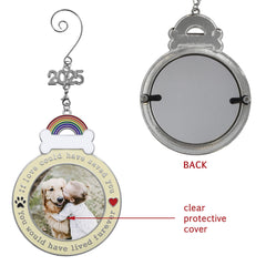 BANBERRY DESIGNS dog memorial 2025 ornament engraving area ready for personalization
