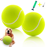 Banfeng giant 9.5-inch dog tennis ball, front view, ideal for interactive play.