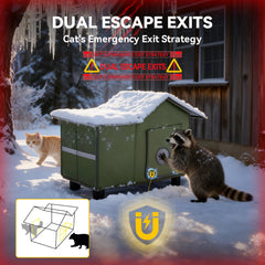 Banxye Outdoor Cat House insulated walls highlight warmth retention without moisture buildup