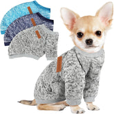 BAOBICUTE 3-pack navy dog sweaters offer cozy warmth for small dogs.