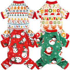 BAOBICUTE 4-pack dog pajamas packshot showing soft, breathable styles for everyday wear.