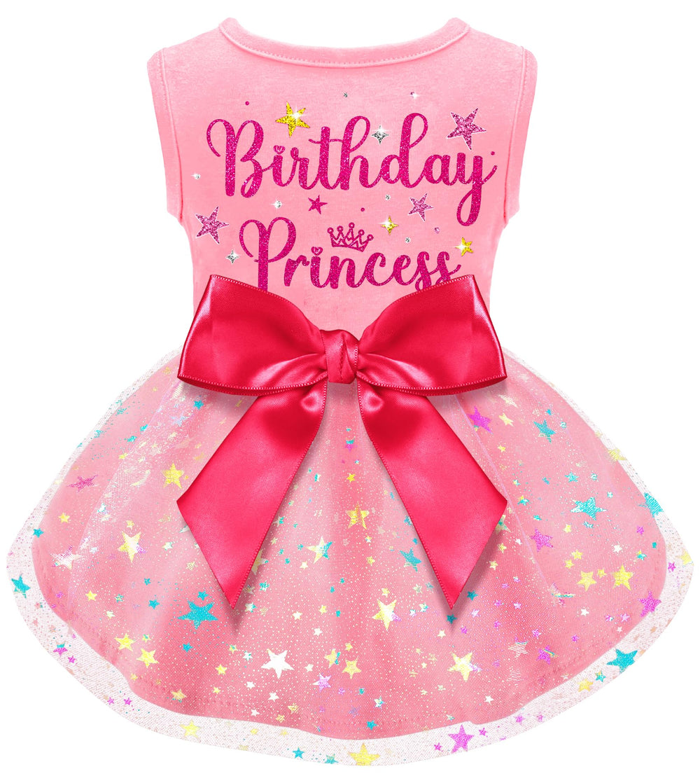 Baobicute dog birthday dress with elastic waist ensures a comfy fit for parties.