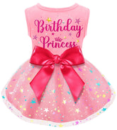 Baobicute dog birthday dress with elastic waist ensures a comfy fit for parties.