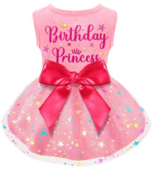 Baobicute dog birthday dress with elastic waist ensures a comfy fit for parties.
