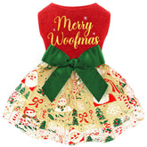 BAOBICUTE dog christmas dress with bowknot for festive bow detail and party-ready look