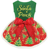 baobicute dog christmas dress front view highlights festive charm for holiday photos