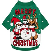 BAOBICUTE dog christmas sweater back design with snowman Santa elk for festive outings