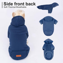 BAOBICUTE dog hoodie cuffs and hem detail ensures secure, comfortable movement.