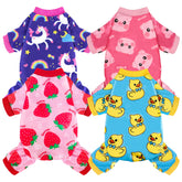 BAOBICUTE dog pajamas front view shows soft, breathable fabric for daily comfort.
