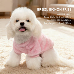 Baobicute dog sweater on puppy wearing shows warmth and playful color mix