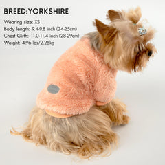 Baobicute dog sweater reflective strip back close-up highlights night visibility