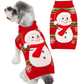 BAOBICUTE dog sweater snowman back showcases festive charm for holiday outings