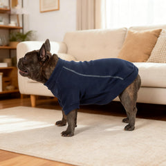 BAOBICUTE small dog sweater shows stretch fabric for easy dressing