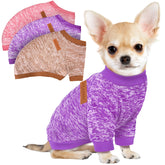 BAOBICUTE three-pack dog sweaters in wine red and khaki for cozy warmth on walks