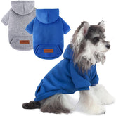 BAOBICUTE two-pack dog hoodie back view highlights warm outer layer for cold-day outings