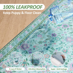 Baodan pee pads garden-print design blending with home décor while absorbing mess