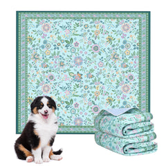 Baodan pee pads 48x48 with dog on pad for potty training and floor protection