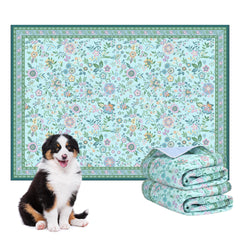 Baodan washable pee pad with floral pattern, large 24x36 inches for potty training