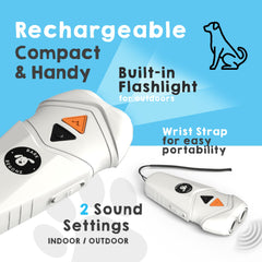 Bark Begone training modes illustrate 3-in-1 humane options