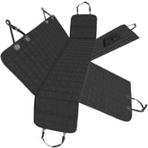 Bark Lover dog car seat cover hammock protects backseat from mud and shedding.