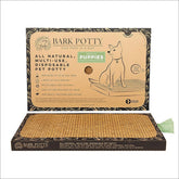 Bark Potty teething-puppy-pad shows natural fibers supporting teething and potty training.