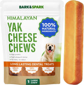 BARK&SPARK yak cheese Himalayan dog chews hero image; long-lasting chew for dogs.