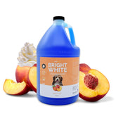 Bark2Basics Brighten White shampoo bottle showcases light-coat brightening features.