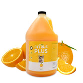 Bark2Basics Citrus Plus shampoo bottle close-up highlights natural d-limonene for fresh coats