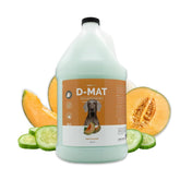 Bark2Basics D-Mat conditioner bottle demonstrates detangling and hydrating action for dogs