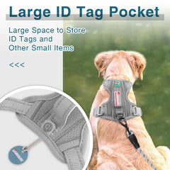 BARKBAY ID Tag Pocket close-up showing secure dog identity
