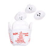 BarkBox 2in1 toy plush exterior close-up showing comforting texture for chewing.