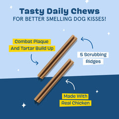 Barkbox Bright dental sticks ridges close-up illustrate gum-massaging texture and thorough cleaning.