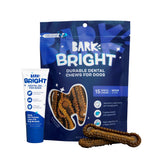 Barkbox Bright Durable Dog Dental Kit front view with ridged chews ready for cleaning
