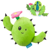 BarkBox Consuela Cactus front view highlights plush design for shredding and squeaking fun.