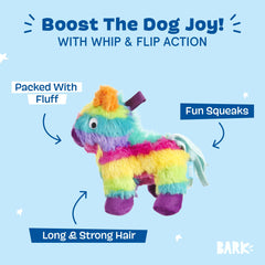 BarkBox Full O’ Fluff Piñata Toy long hair for shredding play