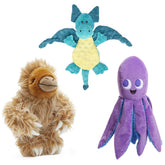 BarkBox Gordon the Giant Sloth plush with jumbo squeaker for long-lasting play.