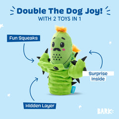 BarkBox Prickly Pete inner toy reveal keeps pups curious during play