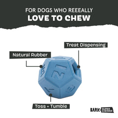 BarkBox Roll and Play Die, treat-dispensing design boosts mental stimulation