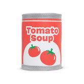 BarkBox Tomutto Soup toy exterior shows durable rubber-lined twill for big-chewer dogs