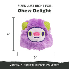 BarkBox Torbert Troll with natural rubber core includes squeaker for extra excitement.