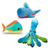 BarkBox Maggie Mahi dolphin toy for medium and large dogs with squeaker