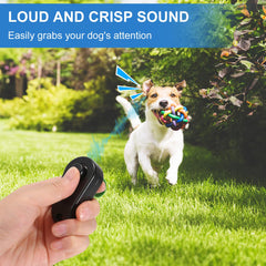 BARKIE small, lightweight clicker stays handy for quick cues