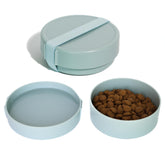 Barkin’ Trails travel dog bowls nest together for compact storage during trips.