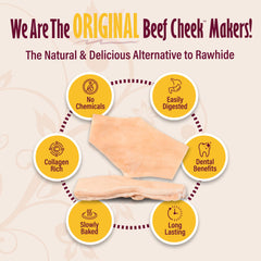 Barking Buddha Beef Cheek Chips dog chew dental care benefits for healthier gums.
