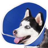 BARKLESS dog cone blue small-neck fit protects wounds and stitches